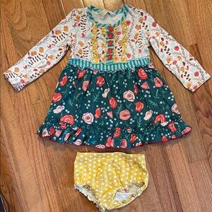Matilda Jane Floral Dress and Bloomers set